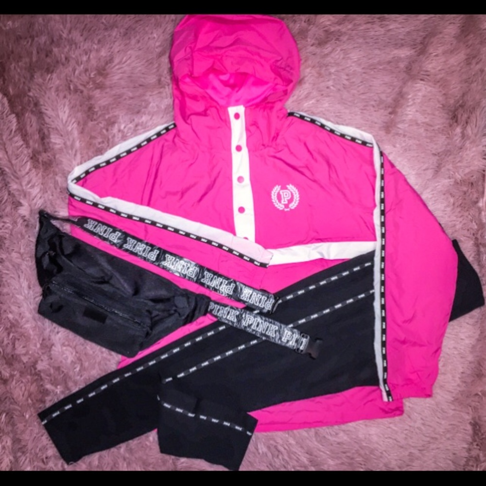 NWT PINK jacket/leggings/fanny pack set